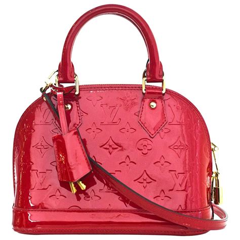 lv red leather bag|lv patent leather bag.